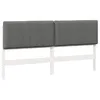 Image de vidaXL Tête de lit capitonnée Blanc et gris clair 180 cm Pin massif