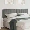 Image de vidaXL Tête de lit capitonnée Blanc et gris clair 160 cm Pin massif
