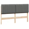 Image de vidaXL Tête de lit capitonnée Marron et gris clair 150 cm Pin massif, Déco chic pour chambre, design moderne, tête de lit en pin rembourrée, accessoire pratique pour la maison