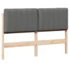 Image de vidaXL Tête de lit capitonnée Marron et gris clair 140 cm Pin massif, Déco chic pour chambre, design moderne, tête de lit en pin rembourrée, accessoire pratique pour la maison