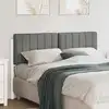 Image de vidaXL Tête de lit capitonnée Blanc et gris clair 140 cm Pin massif