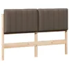 Image de vidaXL Tête de lit capitonnée Marron et Taupe 135 cm Pin massif, Déco chic pour chambre, design moderne, tête de lit en pin rembourrée, accessoire pratique pour la maison