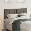 Image de vidaXL Tête de lit capitonnée Marron et Taupe 120 cm Pin massif