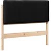 Image de vidaXL Gestoffeerd hoofdbord Bruin en Zwart 100 cm Massief grenenhout