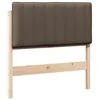 Image de vidaXL Tête de lit capitonnée Marron et Taupe 90 cm Pin massif