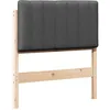 Image de vidaXL Gestoffeerd hoofdbord met hoofdeinde Bruin en Donkergrijs 80 cm