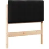 Image de vidaXL Gestoffeerd hoofdbord Bruin en Zwart 75 cm Massief grenenhout