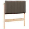 Image de vidaXL Gestoffeerd hoofdbord Bruin en Taupe 75 cm Massief grenenhout