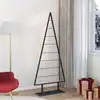 Image de vidaXL Arbre de Noël en métal avec support Noir 180 cm Acier