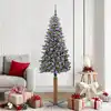 Image de vidaXL Sapin de Noël mince Vert 180 cm PVC et bois de pin massif