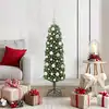 Image de vidaXL Sapin de Noël artificiel Vert 120 cm PVC et acier et plastique
