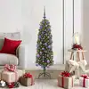 Image de vidaXL Sapin de Noël artificiel Vert 120 cm PVC et acier et plastique