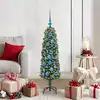 Image de vidaXL Sapin de Noël artificiel Vert 120 cm PVC et acier et plastique