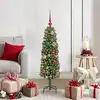 Image de vidaXL Sapin de Noël artificiel Vert 120 cm PVC et acier et plastique