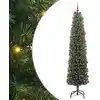 Image de vidaXL Sapin de Noël artificiel Vert 210 cm PVC et acier et plastique