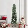 Image de vidaXL Sapin de Noël artificiel Vert 210 cm PVC et acier et plastique