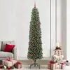 Image de vidaXL Sapin de Noël artificiel Vert 240 cm PVC et acier et plastique