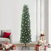 Image de vidaXL Sapin de Noël artificiel Vert 240 cm PVC et acier et plastique