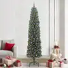 Image de vidaXL Sapin de Noël artificiel Vert 240 cm PVC et acier et plastique