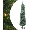 Image de vidaXL Sapin de Noël artificiel Vert 240 cm PVC et acier et plastique