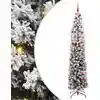 Image de vidaXL Sapin de Noël artificiel Vert 210 cm PVC et acier et plastique