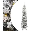Image de vidaXL Sapin de Noël artificiel Vert 210 cm PVC et acier et plastique