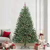 Image de vidaXL Sapin de Noël Artificiel à Branches Articulées Vert 240 cm