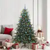 Image de vidaXL Sapin de Noël artificiel Vert 180 cm PVC, métal et plastique
