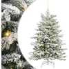 Image de vidaXL Kunstmatige Hinged Kerstboom Wit 120 cm PE en PVC