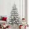 Image de vidaXL Sapin de Noël Artificiel à Branches Articulées Blanc 210 cm