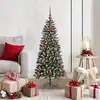 Image de vidaXL Sapin de Noël artificiel Vert 120 cm PVC, plastique et acier