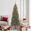 Image de vidaXL Sapin de Noël artificiel Vert 180 cm PVC, plastique et acier