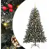 Image de vidaXL Sapin de Noël artificiel Vert 150 cm PVC, plastique et acier