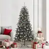 Image de vidaXL Sapin de Noël artificiel Vert 210 cm PVC, plastique et acier