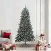 Image de vidaXL Sapin de Noël artificiel Vert 210 cm PVC, plastique et acier