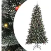 Image de vidaXL Sapin de Noël artificiel Vert 240 cm PVC, plastique et acier