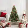 Image de vidaXL Arbre de Noël artificiel à charnières 150 LED Vert 120 cm