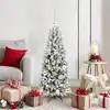 Image de vidaXL Sapin de Noël artificiel avec 150 LED avec support Blanc 120 cm