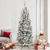 Image de vidaXL Sapin de Noël artificiel avec 300 LED avec support Blanc 210 cm