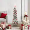 Image de vidaXL Sapin de Noël artificiel Blanc 120 cm PVC, métal et plastique