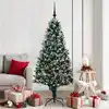 Image de vidaXL Sapin de Noël artificiel Vert 180 cm PVC, Acier et Plastique