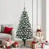 Image de vidaXL Sapin de Noël artificiel Vert 180 cm PVC, Acier et Plastique
