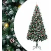 Image de vidaXL Sapin de Noël artificiel Vert 210 cm PVC, Acier et Plastique