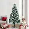 Image de vidaXL Sapin de Noël artificiel Vert 210 cm PVC, Acier et Plastique