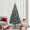 Image de vidaXL Sapin de Noël artificiel Vert 210 cm PVC, Acier et Plastique