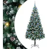 Image de vidaXL Sapin de Noël artificiel Vert 210 cm PVC, Acier et Plastique