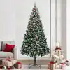 Image de vidaXL Sapin de Noël artificiel Vert 240 cm PVC, Acier et Plastique