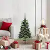 Image de vidaXL Sapin de Noël avec 150 LED avec support Vert 90 cm PE