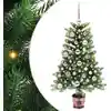 Image de vidaXL Sapin de Noël avec 150 LED avec support Vert 90 cm PE