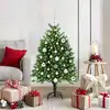 Image de vidaXL Sapin de Noël avec 150 LED avec support Vert 120 cm PE